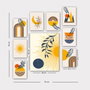 Wallity Set de 9 Cuadros Decorativos Multicolor en MDF